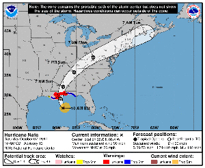 hurricane nate forecast